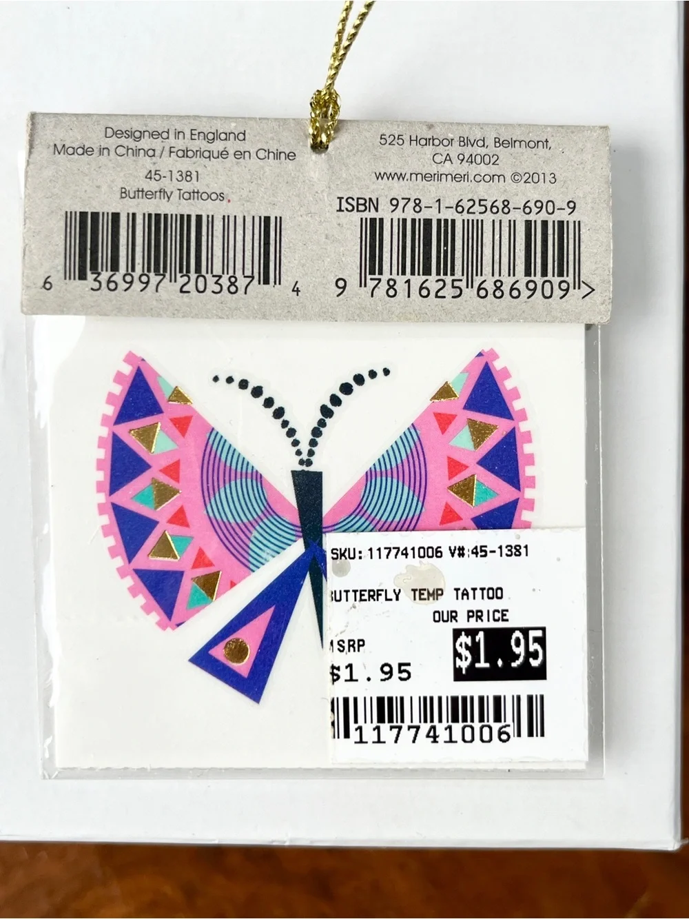 Meri Meri Temporary Tattoos - Pack of 5 (10 total tattoos)